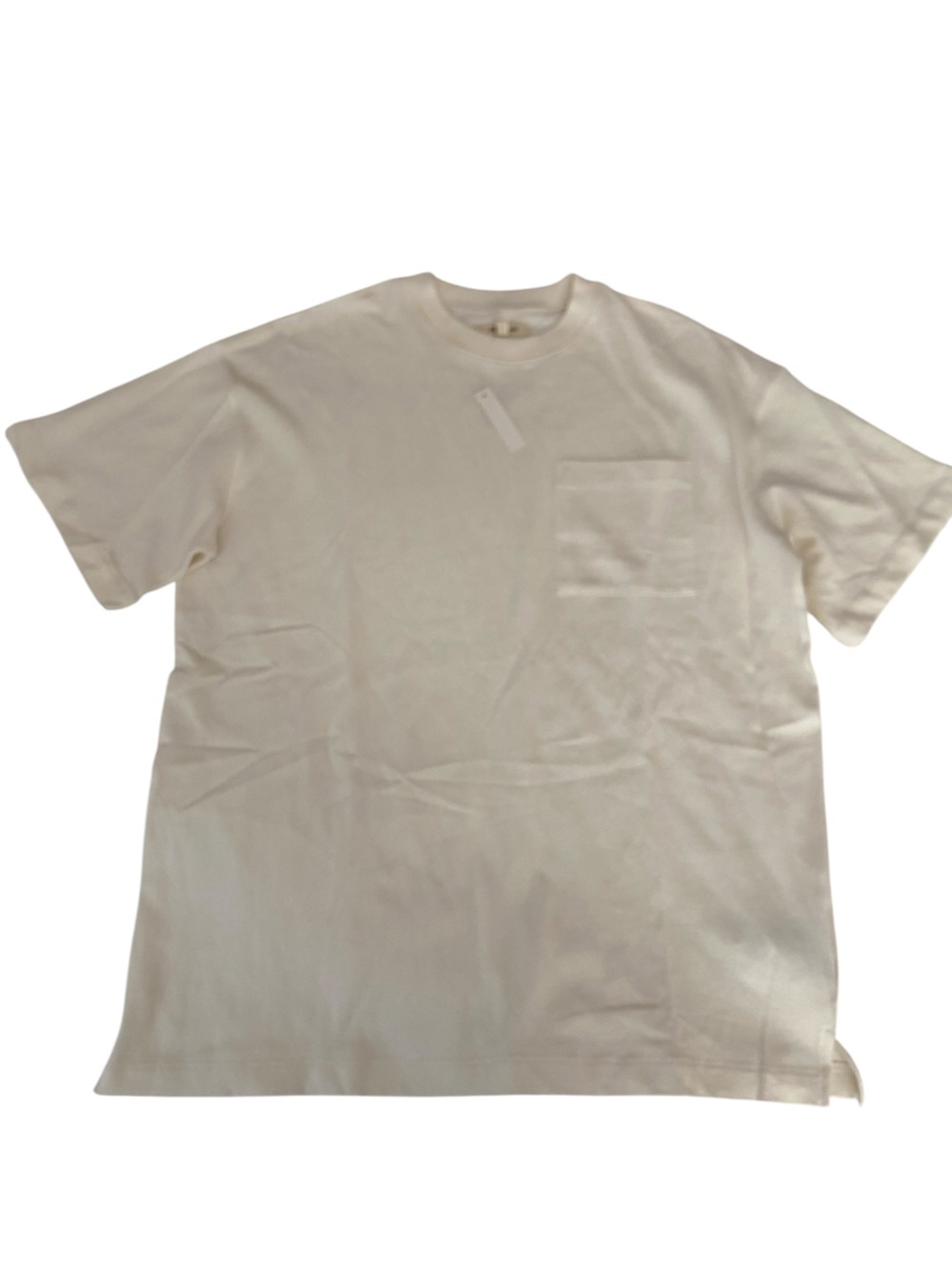 NWT MADEWELL CREAM OVERSIZED POCKET TEE SIZE XS